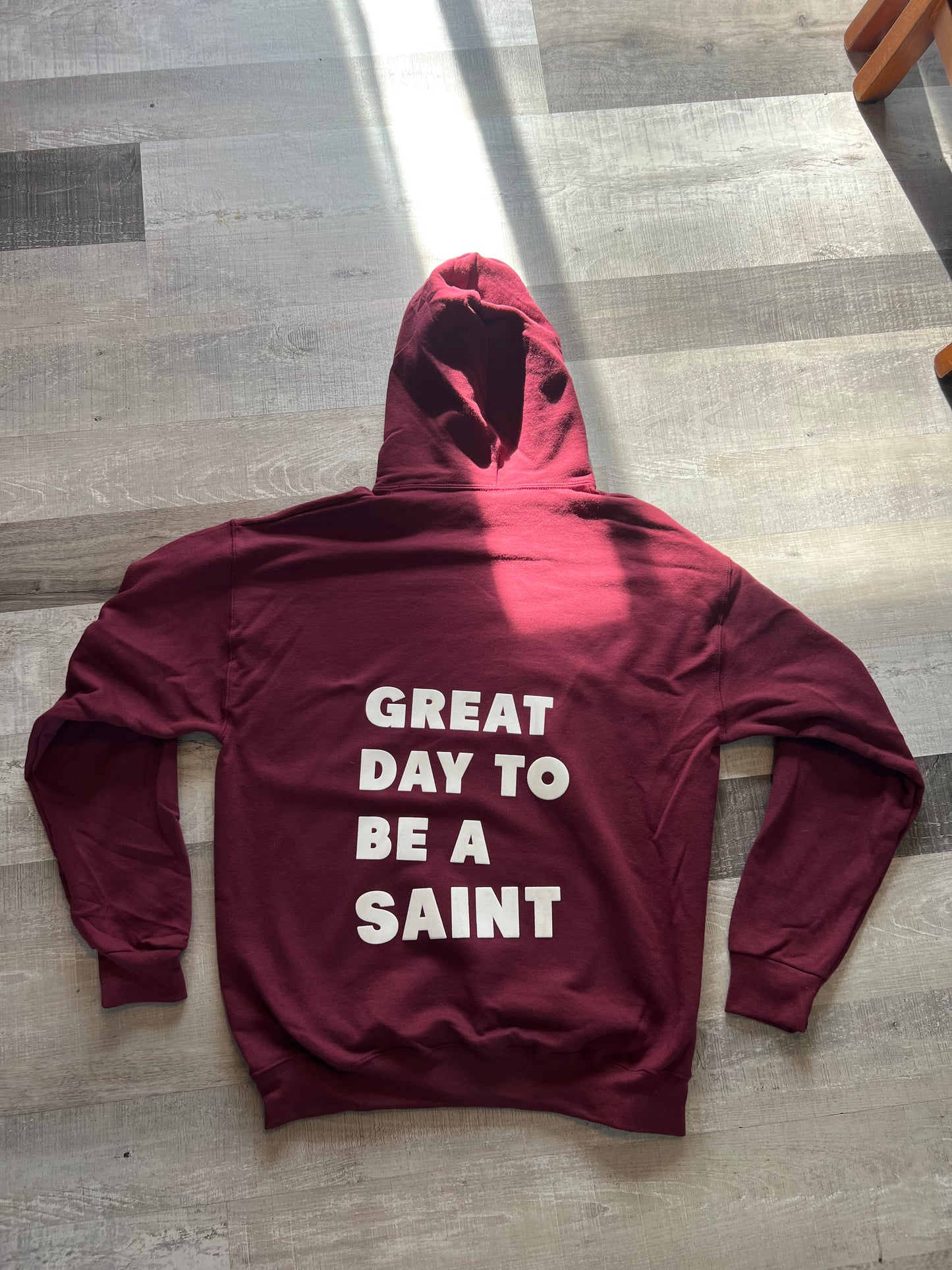 Great Day To Be A Saint Puff Hoodie